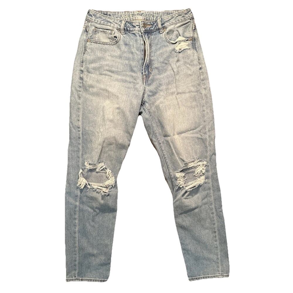 American Eagle Jeans Womens Blue 6 Distressed Mom Jean